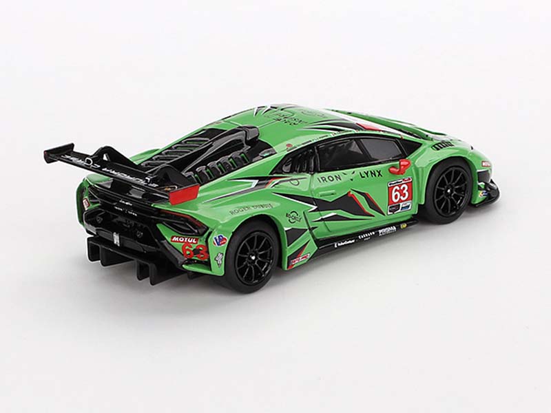 PRE-ORDER Lamborghini Huracán GT3 EVO2 #63 Iron Lynx IMSA 2023 Daytona 24 Hrs. (Mini GT) Diecast 1:64 Scale Model - TSM MGT00813