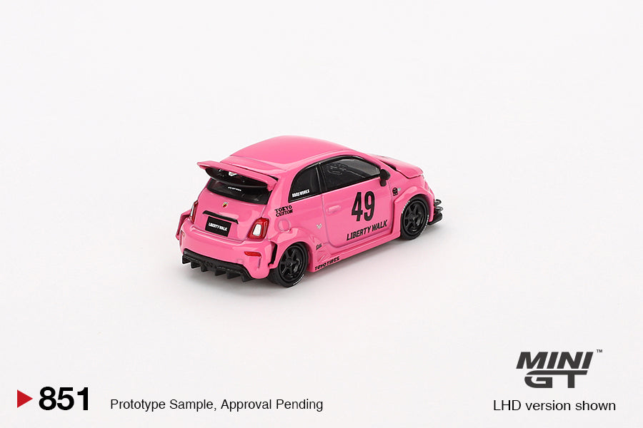 PRE-ORDER ABARTH 595 LB-WORKS x Abas Works Pink (Mini GT) Diecast 1:64 Scale Model - TSM MGT00851