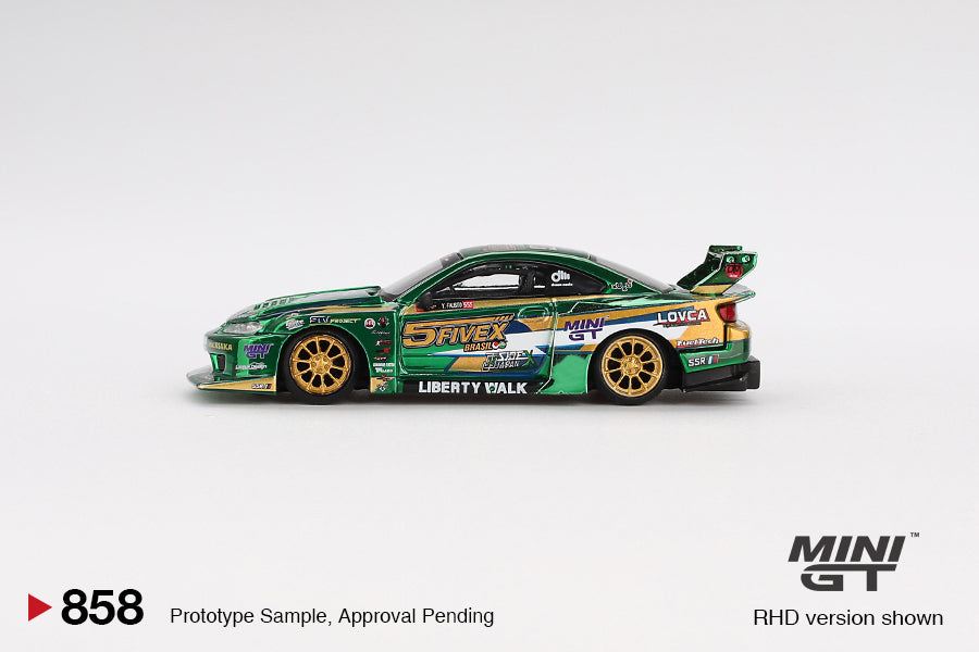 PRE-ORDER Nissan LB-Super Silhouette S15 SILVIA LBWK 2024 Fausto Racing (Mini GT) Diecast 1:64 Scale Model - TSM MGT00858