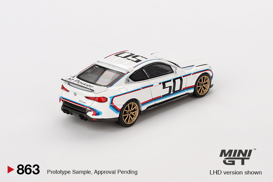 PRE-ORDER BMW 3.0 CSL – White (Mini GT) Diecast 1:64 Scale Model - TSM MGT00863