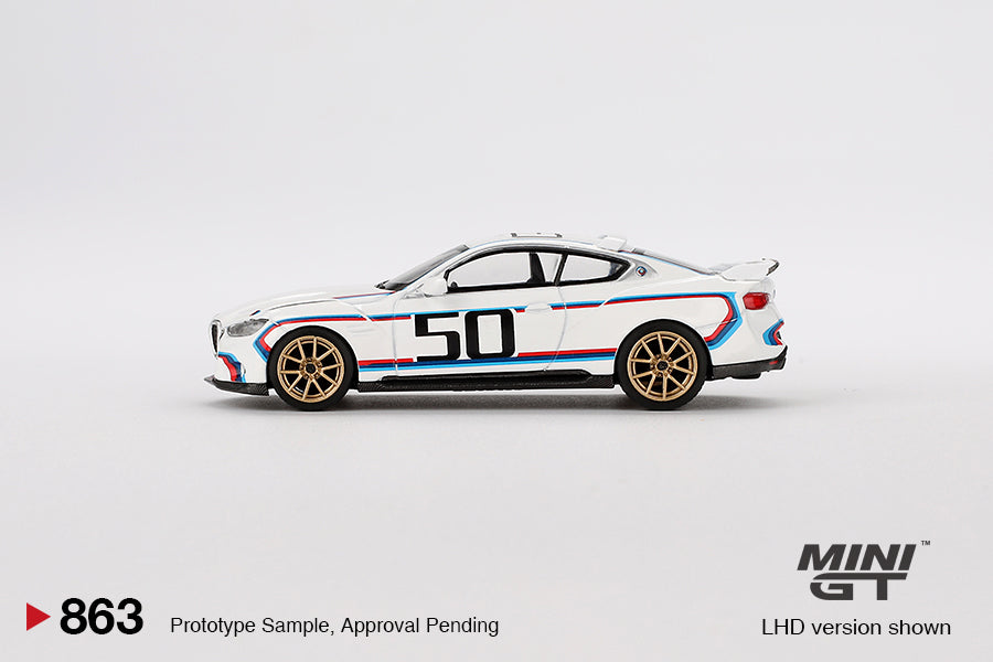 PRE-ORDER BMW 3.0 CSL – White (Mini GT) Diecast 1:64 Scale Model - TSM MGT00863