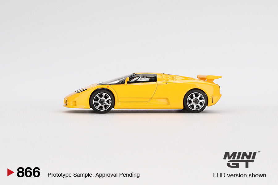 PRE-ORDER Bugatti EB110 Super Sport Giallo Bugatti – Yellow (Mini GT) Diecast 1:64 Scale Model - TSM MGT00866