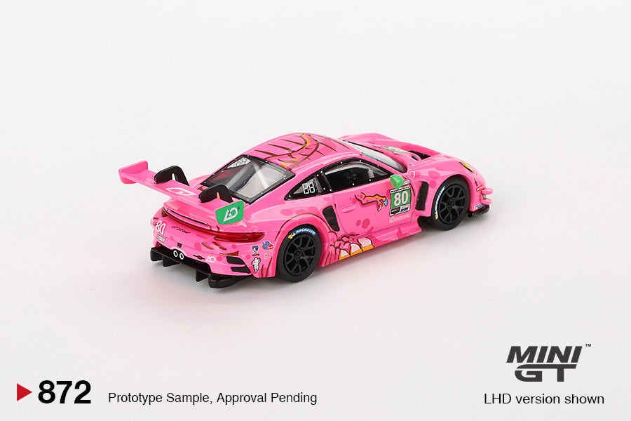 PRE-ORDER Porsche 911 GT3 R #80 AO Racing 2023 IMSA VIRginia Roxy (Mini GT) Diecast 1:64 Scale Model - TSM MGT00872