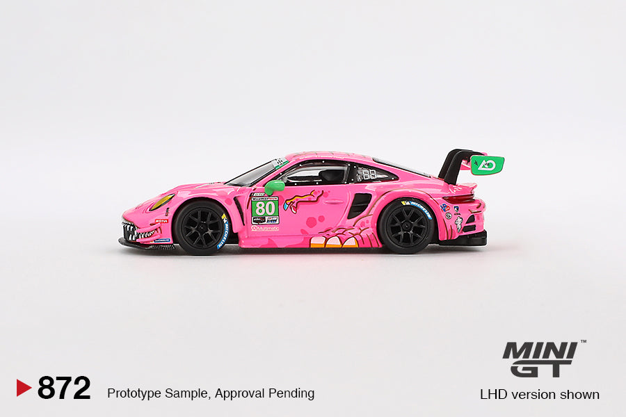 PRE-ORDER Porsche 911 GT3 R #80 AO Racing 2023 IMSA VIRginia Roxy (Mini GT) Diecast 1:64 Scale Model - TSM MGT00872