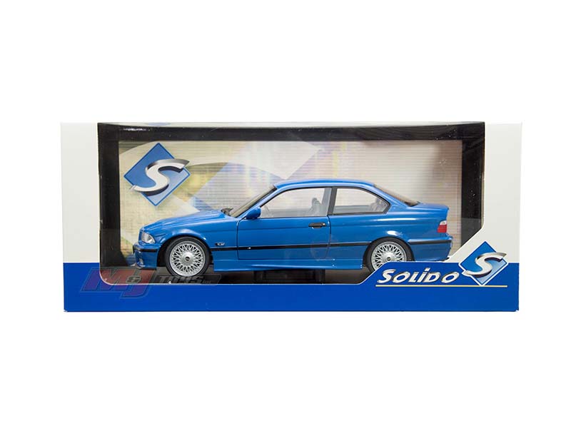 1996 BMW E36 Coupe M3 – Santorini Blue Diecast 1:18 Scale Model - Solido S1803912