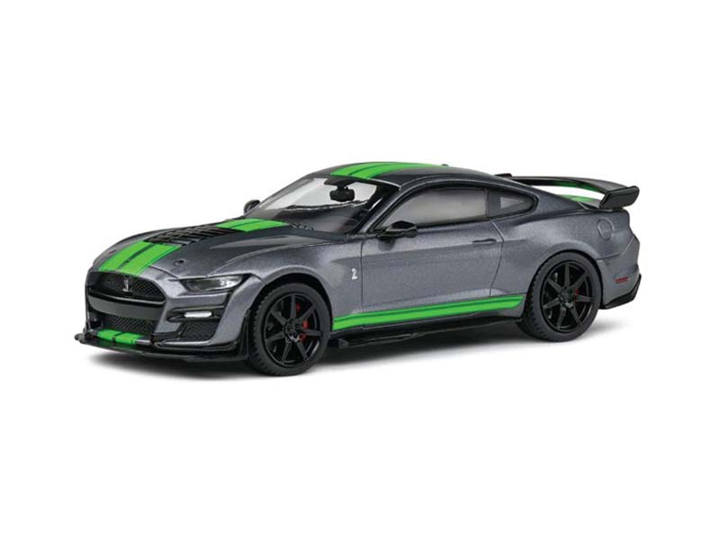 PRE-ORDER 2020 Ford Mustang Shelby GT500 - Carbonizes Grey w/ Neon Green Stripes Diecast 1:18 Scale Model - Solido S1805911