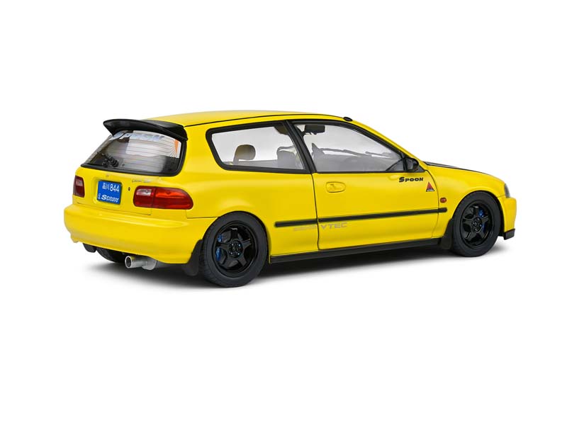 PRE-ORDER 1991 Honda Civic (EG6) Spoon Version - Yellow Carnival Diecast 1:18 Scale Model - Solido S1810402