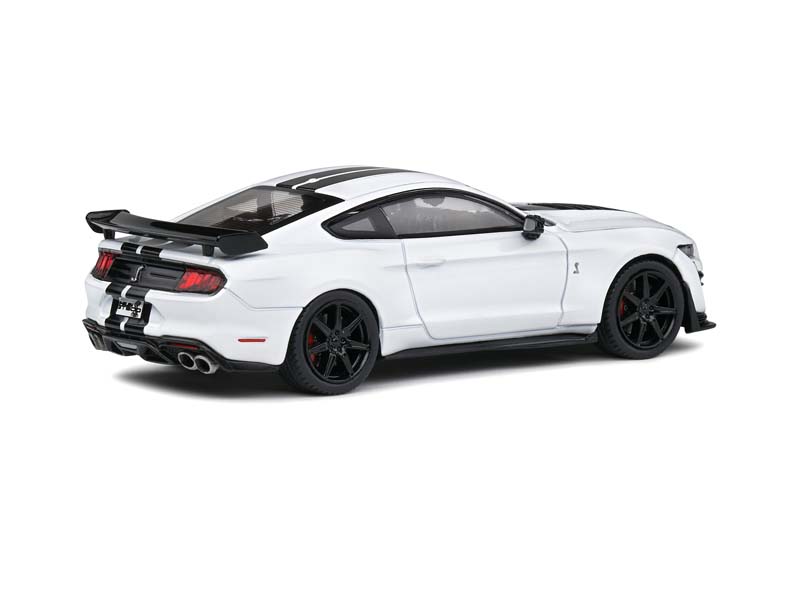 Ford Mustang Shelby GT500 - White w/ Black Stripes Diecast 1:43 Scale Model - Solido S4311503