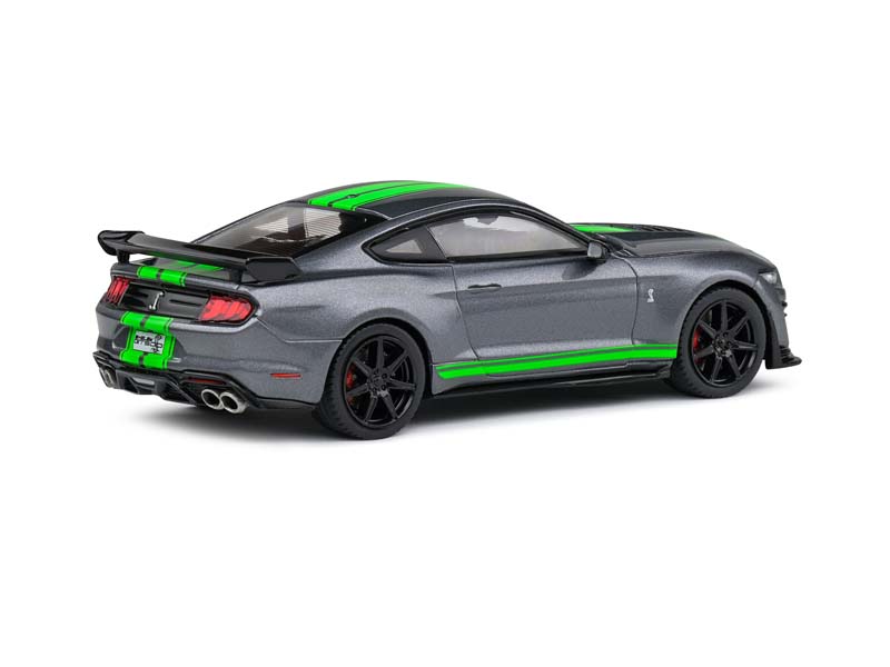 Ford Mustang Shelby GT500 - Grey w/ Neon Green Stripes Diecast 1:43 Scale Model - Solido S4311504