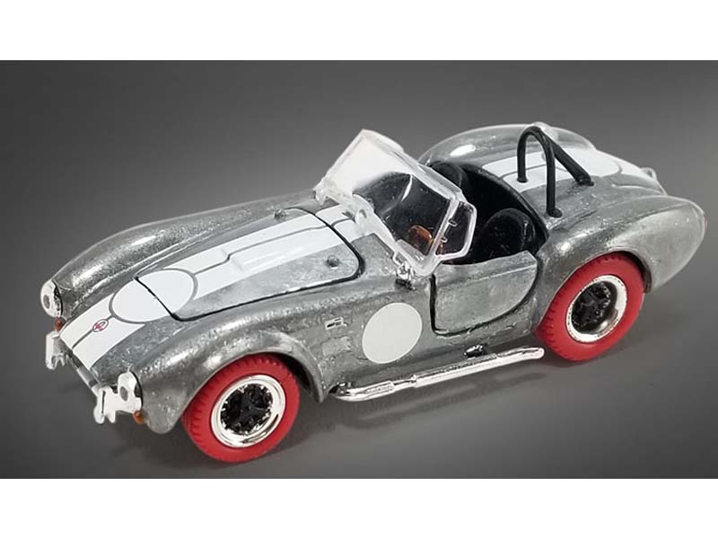 PRE-ORDER 1965 Shelby Cobra 427 S/C - Raw Metal w/ Red Tires Diecast 1:64  Scale Model - ACME SC-705-M - Karson Diecast Co.