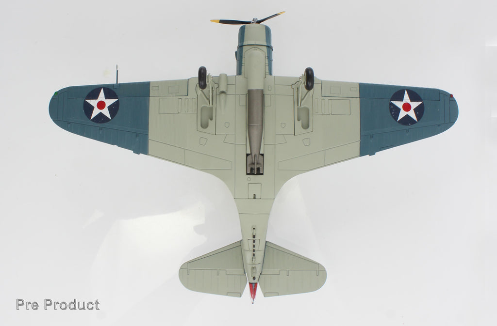 Douglas TBD-1 Devastator Battle of Coral Sea T-1, Lt. Cdr. James Brett VT-2 USS Lexington May 1942 Diecast 1:72 Scale Model - Hobby Master SM8011