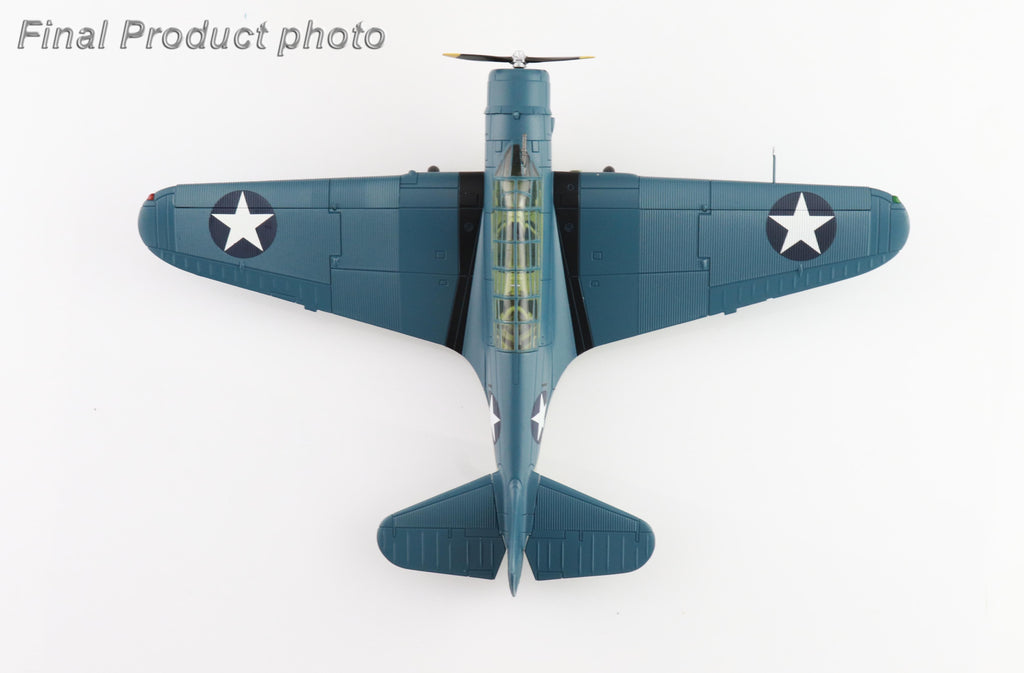 Douglas TBD-1 Devastator Battle of Midway Black 1 Lt Cdr EE Lindsey VT-6 USS Enterprise 4th June 1942 Diecast 1:72 Scale Model - Hobby Master SM8012