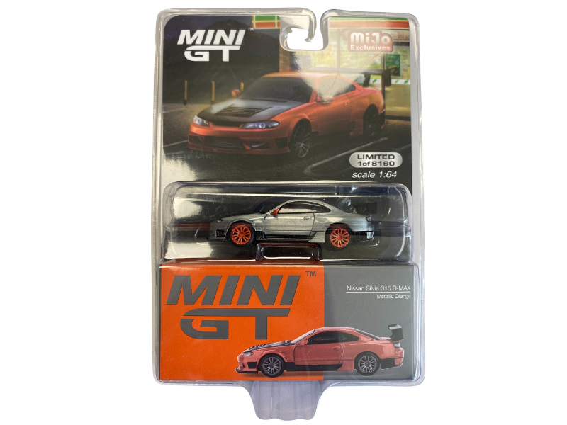 CHASE Nissan Silvia S15 D-MAX Metallic Orange - MiJo Exclusive (Mini GT) Diecast 1:64 Scale Model - TSM MGT00581