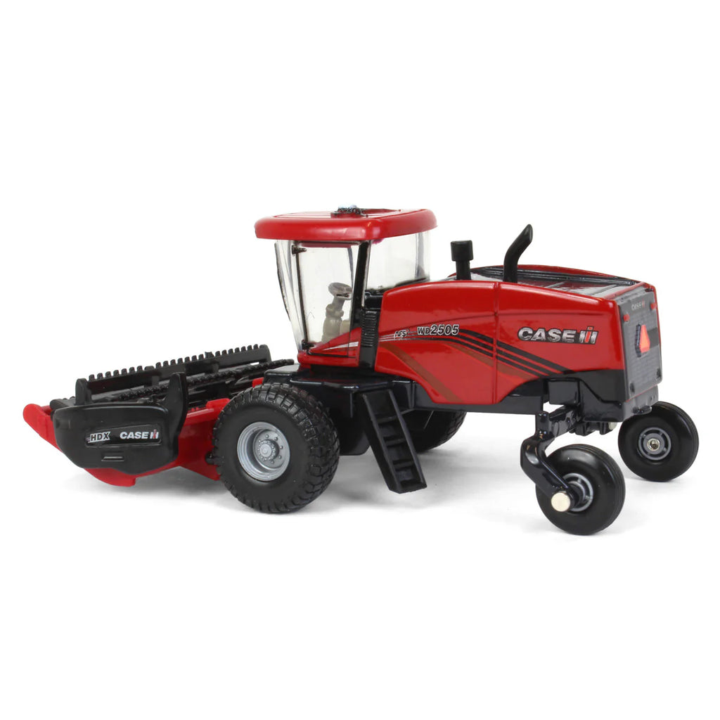 Case IH WD2505 Windrower w/ RD165 Rotary Head and Sickle Bar Head Diecast 1:64 Scale Model - ERTL ZFN44282