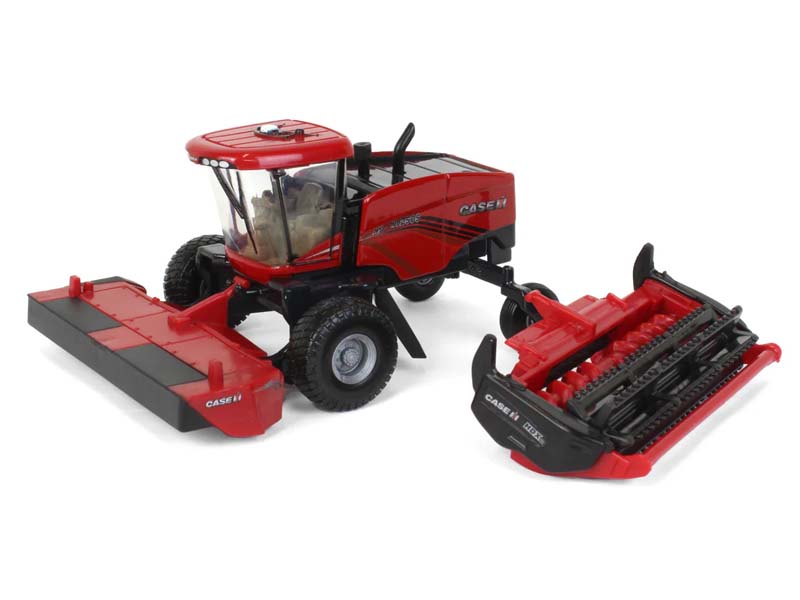 Case IH WD2505 Windrower w/ RD165 Rotary Head and Sickle Bar Head Diecast 1:64 Scale Model - ERTL ZFN44282