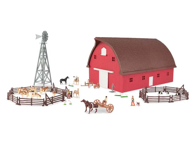 Farm Country Round Gable Barn Set Diecast 1:64 Scale Model - ERTL ZFN46765