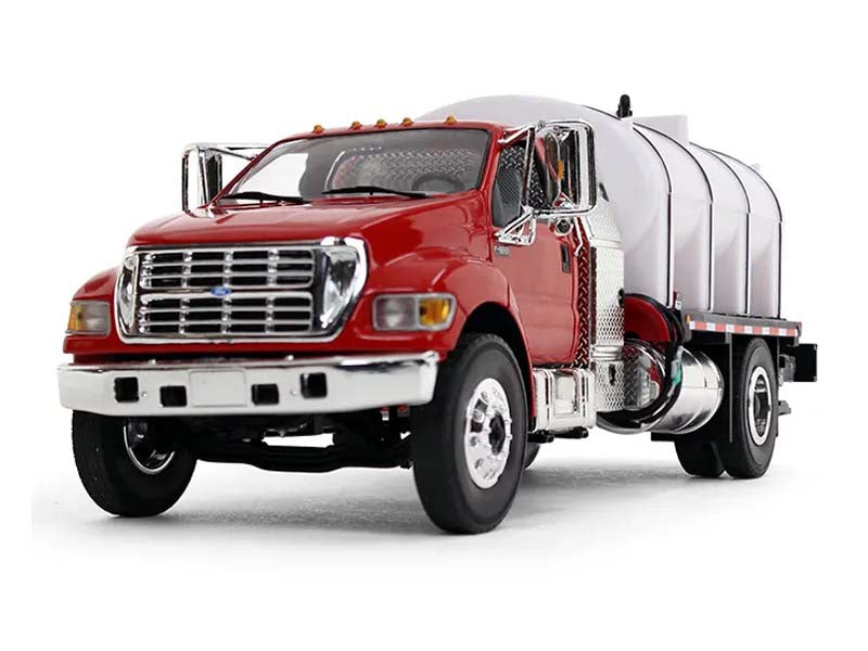 Ford F-650 w/ Roto Molded Water Tank Truck Red and White Diecast 1