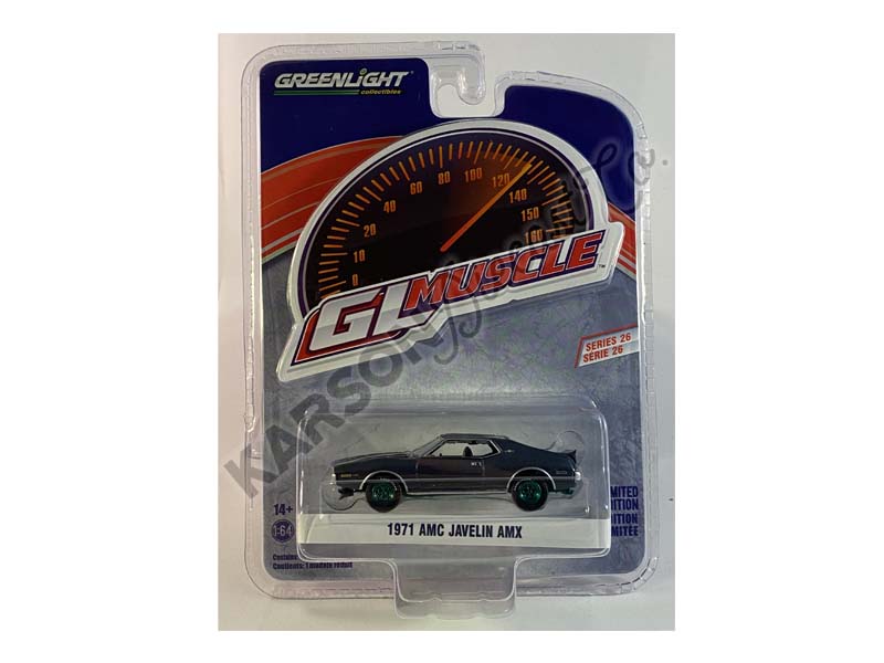 CHASE 1971 AMC Javelin AMX - Charcoal Gray Metallic (GreenLight