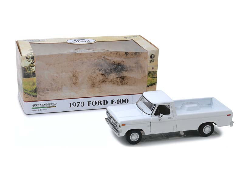 1973 Ford F-100 Pickup Truck White Diecast 1:18 Scale Model