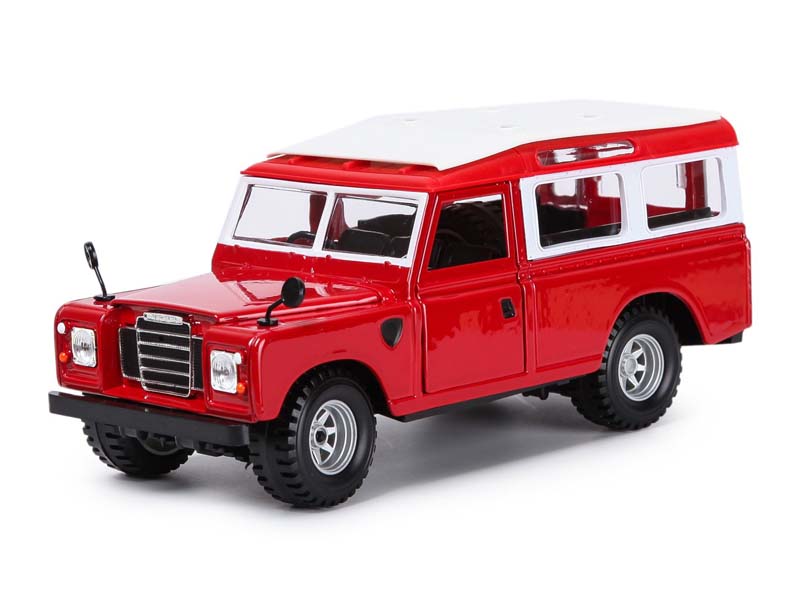 Old Land Rover Series II - Red Diecast 1:24 Scale Model - Bburago 22063RD