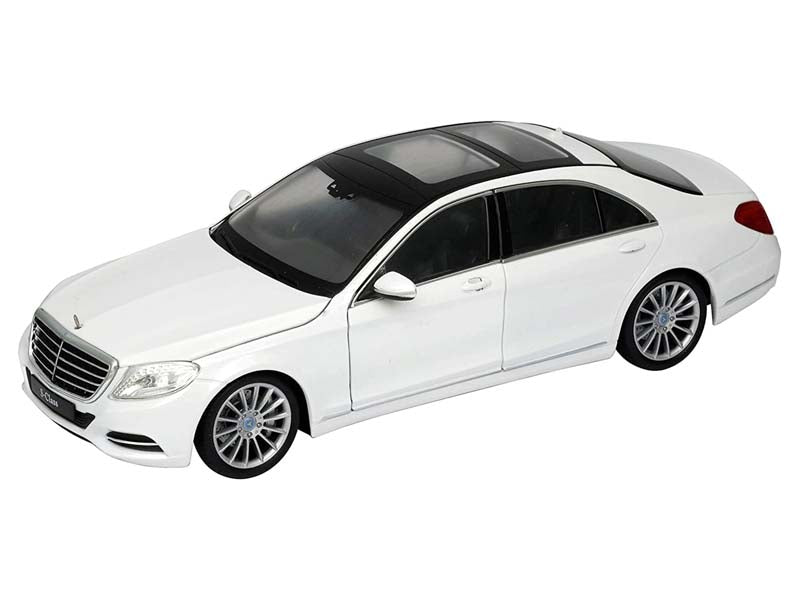 2014 Mercedes-Benz S Class White (NEX) Diecast 1:24 Scale Models - Welly 24051WH