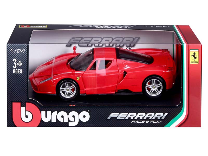 Ferrari Enzo - Red (Race & Play) Diecast 1:24 Scale Model - Bburago 26006RD