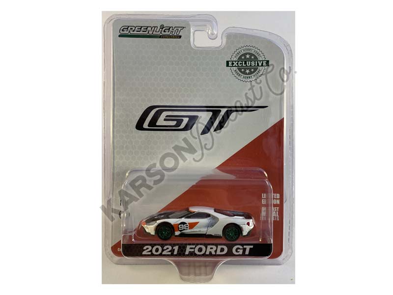 CHASE 2021 Ford GT #98 Heritage - Ken Miles / Lloyd Ruby 1966 24H of Daytona MKII Tribute (Hobby Exclusive) Diecast 1:64 Model - Greenlight 30244