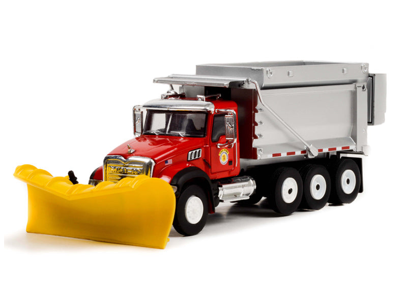 CHASE 2019 Mack Granite Dump Truck w/ Snow Plow & Salt Spreader Illinois Public Works (Hobby Exclusive) Diecast 1:64 Scale Model - Greenlight 30336