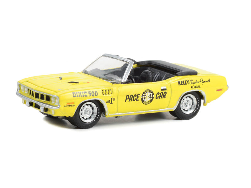 1971 Plymouth Barracuda Convertible - Dixie 500 Pace Car (Hobby Exclusive) Diecast Scale 1:64 Model - Greenlight 30394