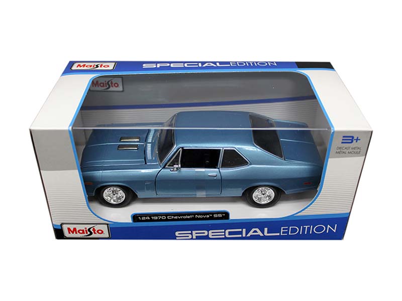 1970 Chevrolet Nova SS - Blue (Special Edition) Diecast 1:24 Scale Model - Maisto 31262BL