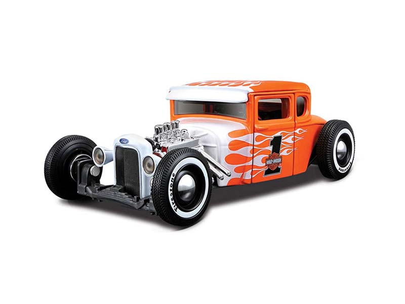 1929 Ford Model A - Harley Davidson Edition (H.D. Custom) Diecast 1:24 Scale Model - Maisto 32175ORWH