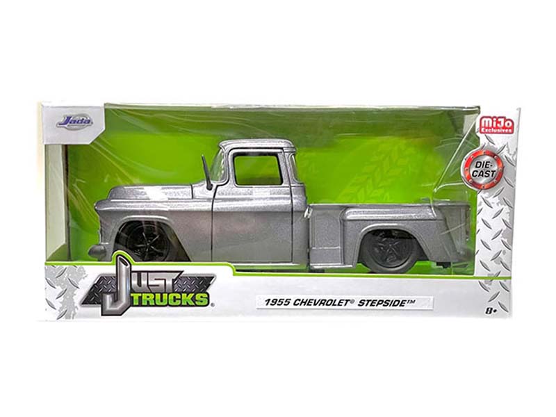 1955 Chevrolet Stepside Pickup Custom - Grey (Just Trucks) MiJo Exclusives Diecast 1:24 Model - Jada 34296