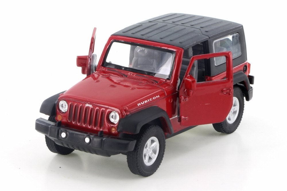 Jeep Wrangler Rubicon Red 1:38 Scale Diecast Pullback - Welly - 42371RD