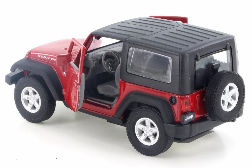 Jeep Wrangler Rubicon Red 1:38 Scale Diecast Pullback - Welly - 42371RD