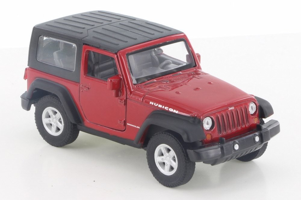 Jeep Wrangler Rubicon Red 1:38 Scale Diecast Pullback - Welly - 42371RD