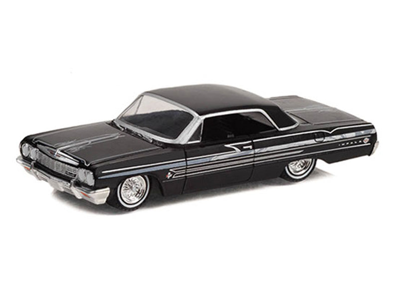 CHASE 1964 Chevrolet Impala SS Lowrider - Black (MiJo Exclusives) Diecast 1:64 Model - Greenlight 51462