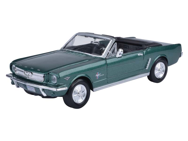 1964 1/2 Ford Mustang Convertible - Green (Timeless Legends) Diecast 1:24 Scale Model - Motormax 73212GRN