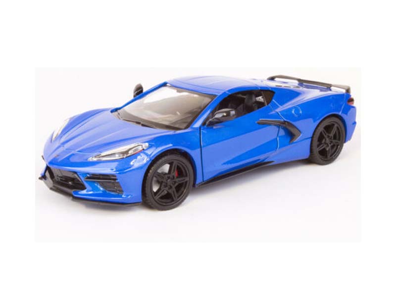 2020 Chevrolet Corvette C8 Stingray - Blue Metallic (Timeless Legends) Diecast 1:24 Scale Model - Motormax 79360BL