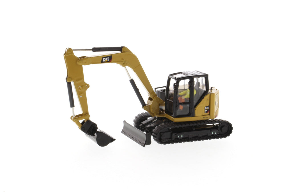 CAT Caterpillar 309 CR Next Generation Mini Hydraulic Excavator w/ Work Tools & Operator (High Line Series) 1:50 Scale Model - Diecast Masters 85592