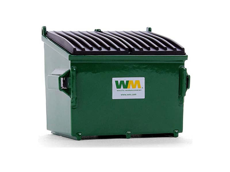 Refuse Trash Bin (Waste Management) Green Diecast 1:34 Model - First Gear 90-0169T