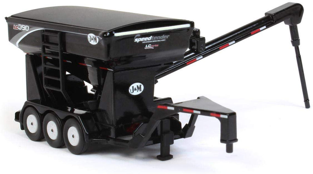 J&M 390 Black Goosneck Seed Tender w/ Triples Diecast 1:64 Scale Model - Speccast CUST1715