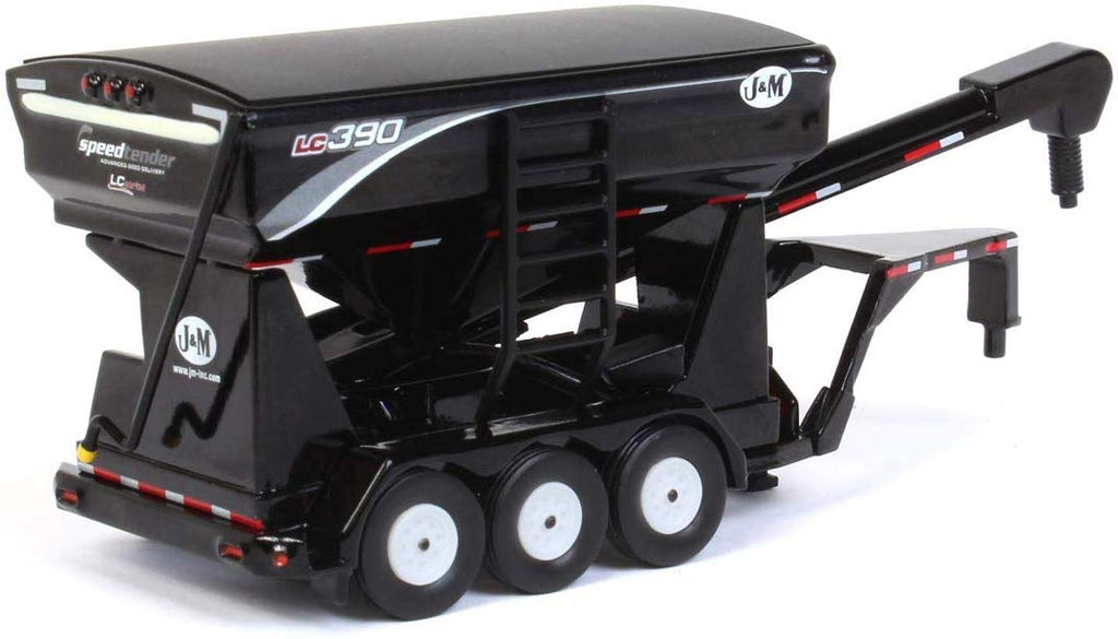 J&M 390 Black Goosneck Seed Tender w/ Triples Diecast 1:64 Scale Model - Speccast CUST1715