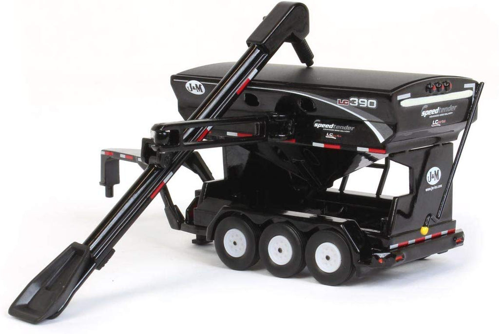 J&M 390 Black Goosneck Seed Tender w/ Triples Diecast 1:64 Scale Model - Speccast CUST1715