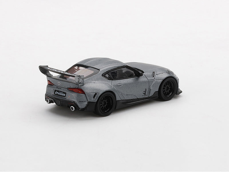 CHASE Toyota Pandem GR Supra V1.0 Matte Gray Metallic Limited to 2400 pcs (Mini GT) Diecast 1:64 Model Car - True Scale Miniatures MGT00250